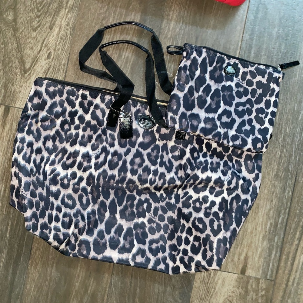 NWOT Coach Ocelot Duffle + Travel Bag